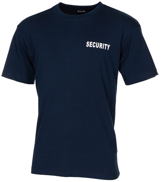 T-Shirt, blau, Security, bedruckt
