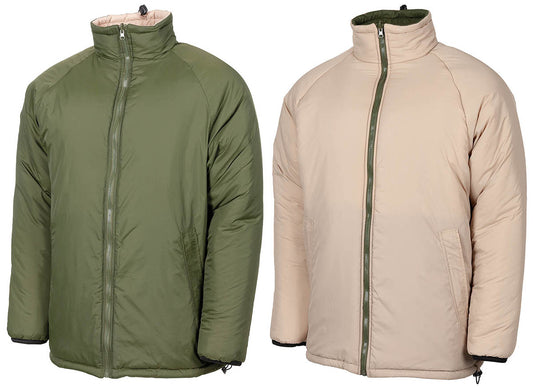 Brit. Thermojacke, wendbar, oliv/kaki, große Größen