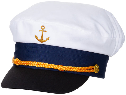 Marineschirmmütze, Anker gold bestickt