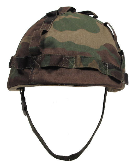 US Helm, Kunststoff, mit Stoffbezug, woodland