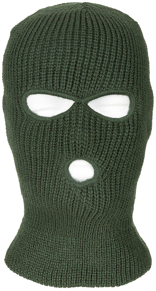 Balaclava, 3-Loch, Polyacryl, oliv