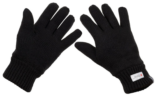 Strickhandschuhe, schwarz, 3M+ Thinsulate+ Insulation