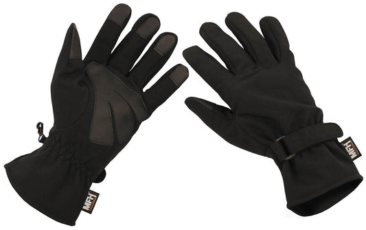 Fingerhandschuhe, Soft Shell, schwarz