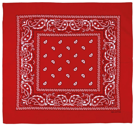 Bandana, rot-weiß, ca. 55 x 55 cm, Baumwolle