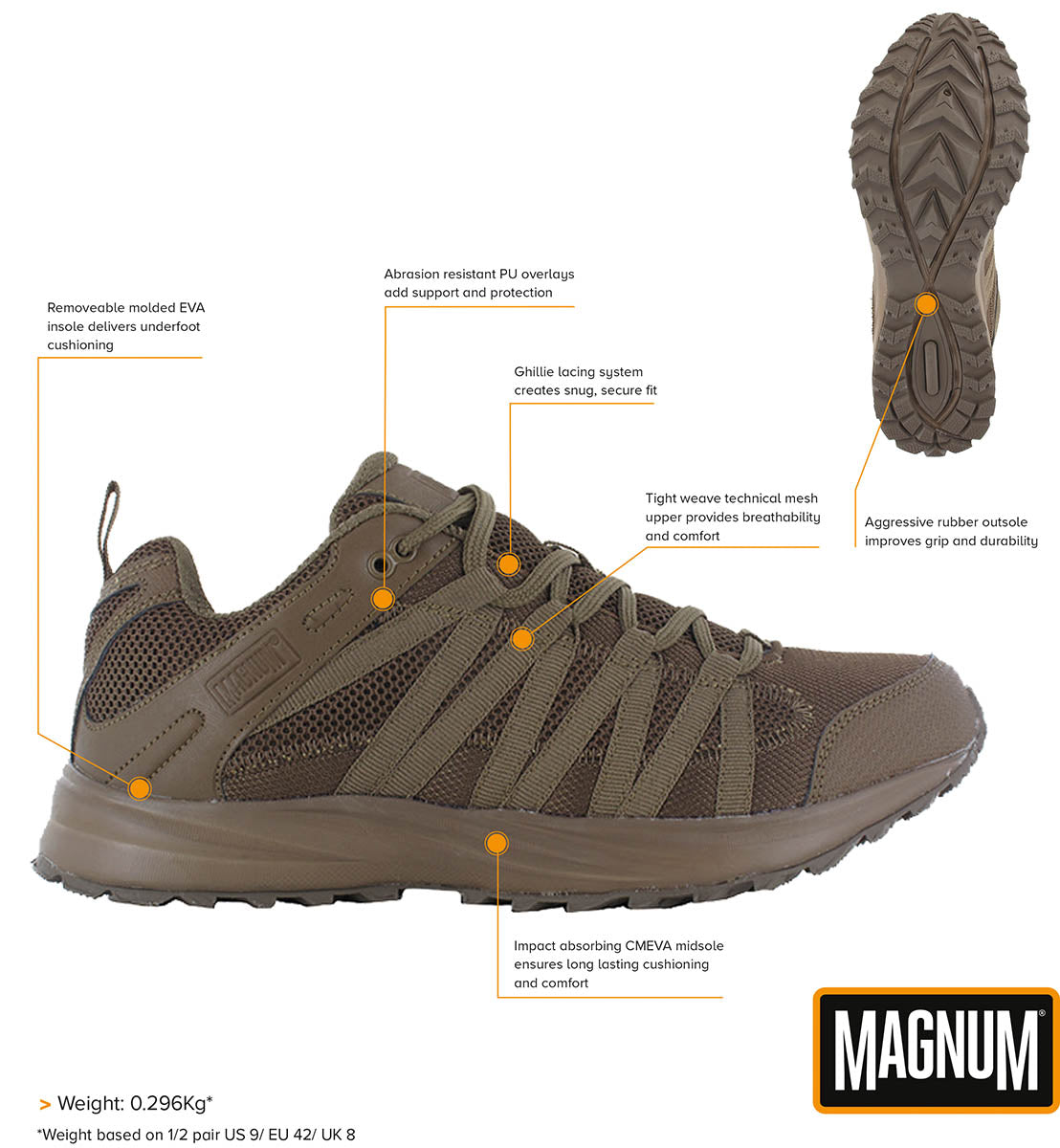 Halbschuhe, "MAGNUM",  Storm Trail Lite, coyote tan