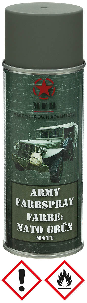 Army Farbspray, NATO GRÜN, matt, 400 ml