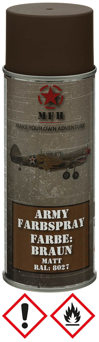 Army Farbspray, BRAUN, matt, 400 ml
