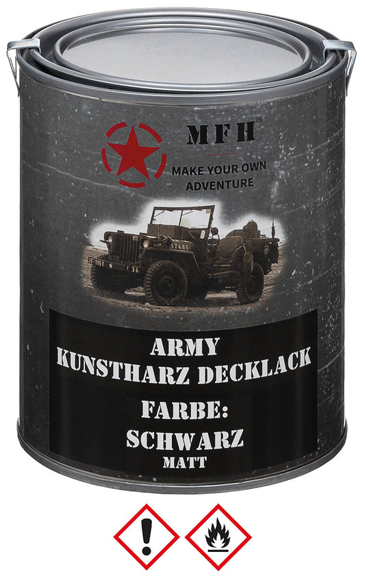 Army Lack, SCHWARZ, matt, Dose, 1 l