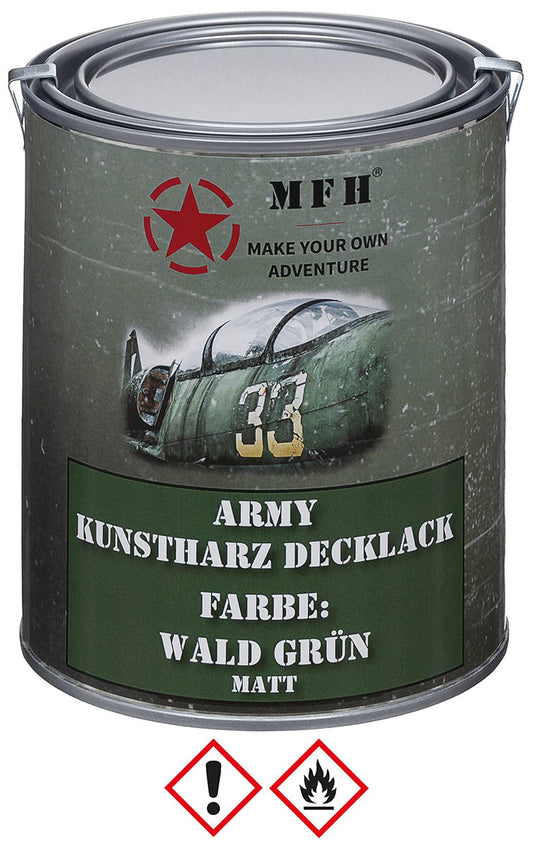 Army Lack, WALD GRÜN, matt, Dose, 1 l
