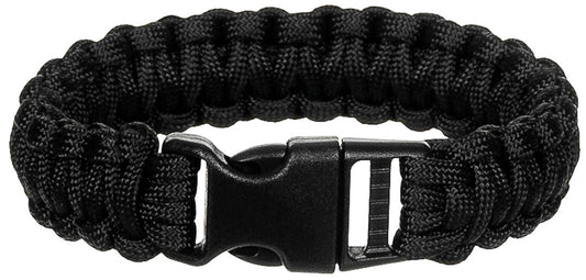 Armband, "Parachute Cord", schwarz , Breite ca. 2,3 cm