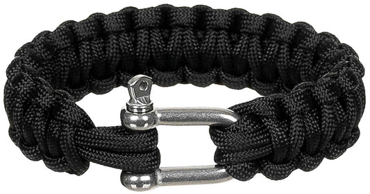 Armband, "Parachute Cord", schwarz, Breite ca. 2,3 cm