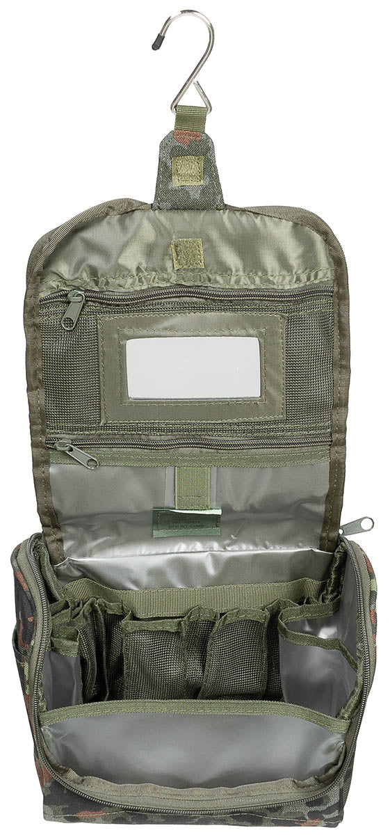 Waschzeugtasche, flecktarn, Cordura