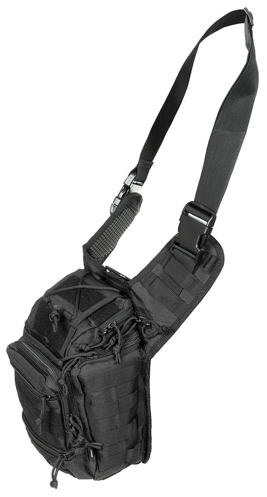 Schulter-Umhängetasche, Deluxe, schwarz